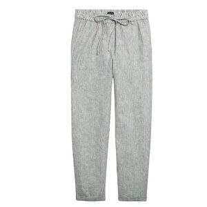 NWT J. Crew Striped Linen Blend Joggers size 10 Drawstring Waist‎ Casual Pants